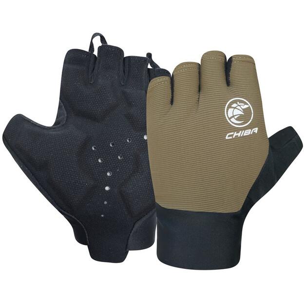 Cyklistické rukavice Chiba Team Glove Pro (olivové)