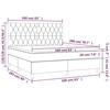 3143214 vidaXL Lit à sommier tapissier et matelas Vert foncé 160x200cm Velours