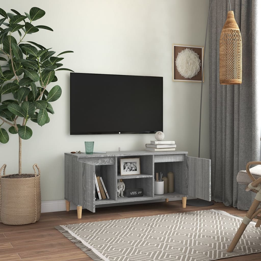 Vidaxl TV Cabinet, Wooden Legs, Grey Sonoma Oak, 103.5X35X50 Cm