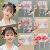 Sweet Pink Hair Clip Chinese Style Flower Tassel Hairpins Styling Accessory Barrette For Girls