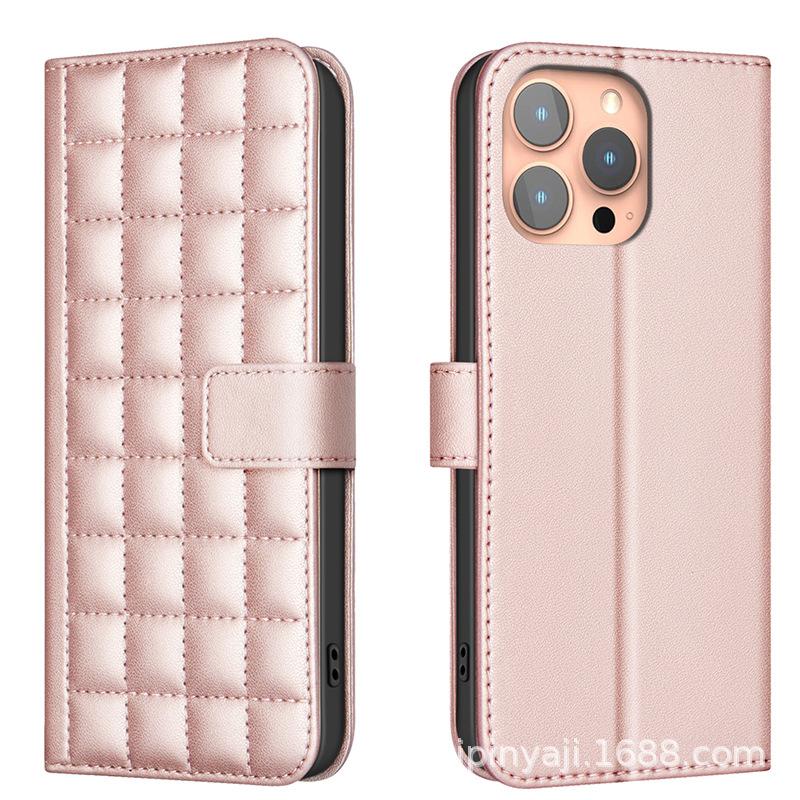 Applicable To iphone16E14 Mobile Phone Leather Case, Flip Mobile Phone Case Samsung Xiaomi Card Magnetic Case 16PROMAX