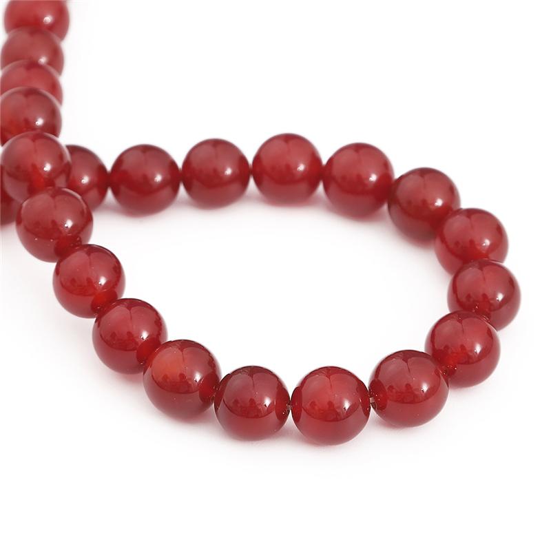 4-14mm/28-90Pcs Red Agate Stone Beads For Jewelry Making DIY Bracelet Necklace