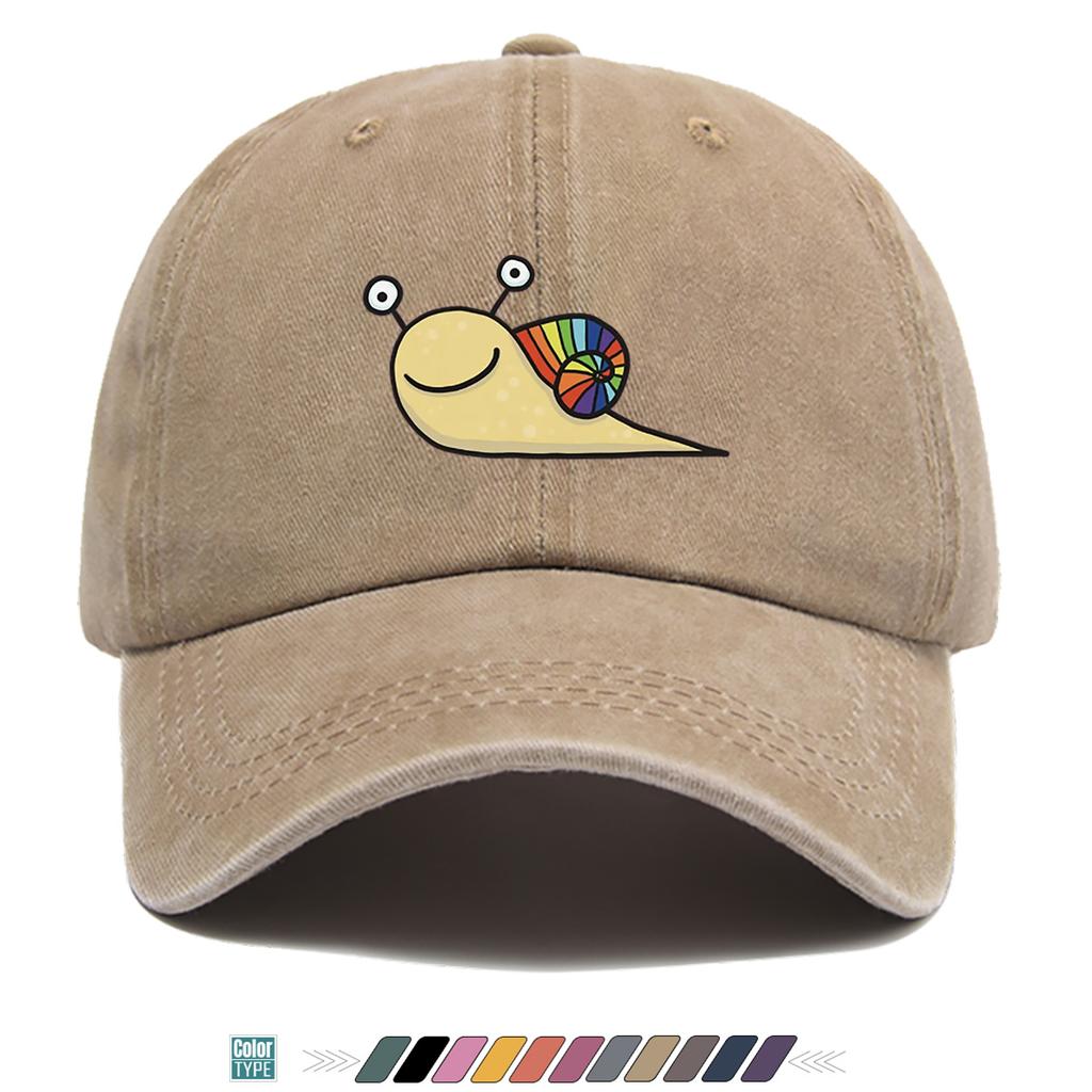Pc Regenbogen Schnecke Cartoon Druck Baseballkappe Niedliches und Lustiges Design Trendige Modekappe für Unisex und Damen Verstellbare Größe Street