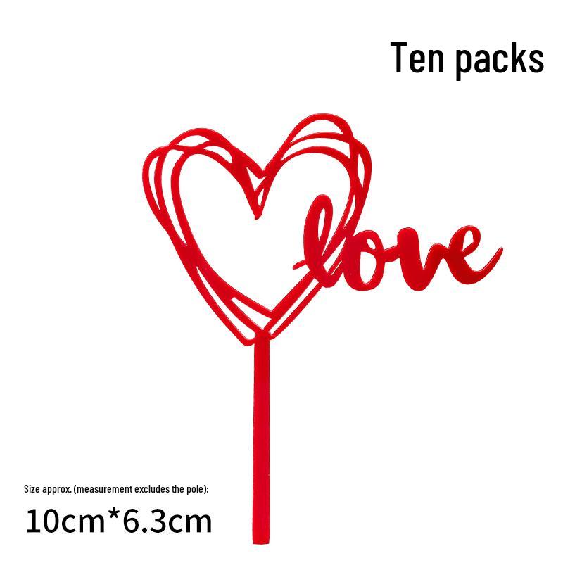 50 Stück Goldene Acryl-Kuchenstecker - Geburtstag, Festival, Muttertagsfeier