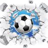 Modern Simple Wallpaper Football Broken Wall Murals Kids Bedroom Living Room Creative 3d Mural Decor