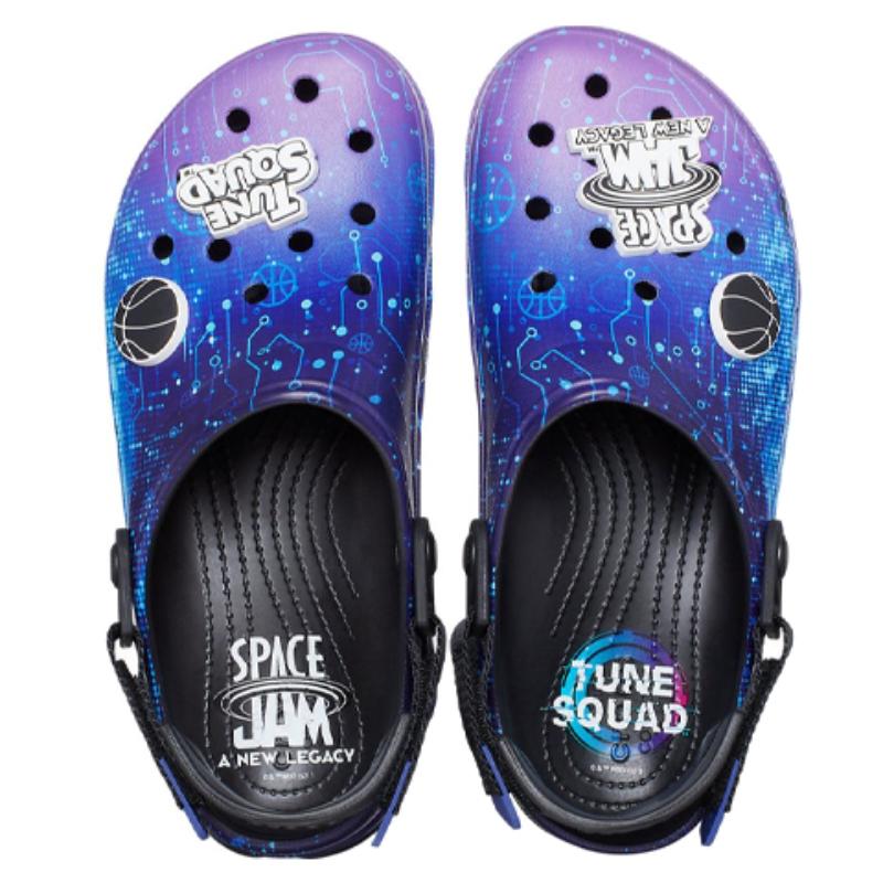 Crocs Classic All Terrain Space Jam II EVA Lightweight and Comfortable Hole Shoes for Men and Women In Black and Purple