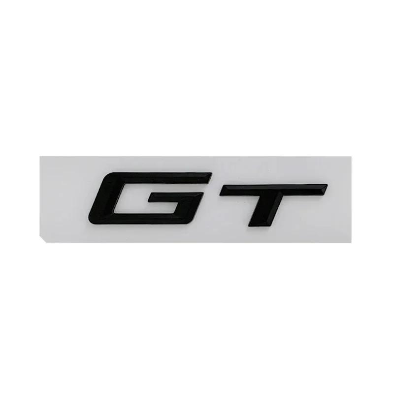 Chrome Black 3D Letters GT ABS Emblem for 5 3 Series 320d E36 320 C 400 650 530 F07 F34 G32 GT Car Trunk Badge Logo Sticker