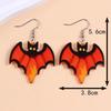 Personalized Colorful Bat Ghost Halloween Earrings Cartoon Pumpkins Spider Acrylic Drop Earring Cosplay Jewelry Accessory Gifts