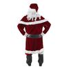 Santa Claus Costume Set Velvet Adult Suit Traditional Red Velvet Santa Ensemble Complete Accessories Performances Clothes