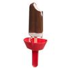 Drip-free popsicle holder, splash-proof popsicle rack, frozen treat holder with straw, handheld ice cream holder, mess-free frozen treat rack, spill-p