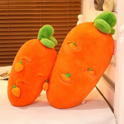 Cute Carrot Plush Toy Pull Up Carrots Doll Stuffed Soft Simulation Carrot Throw Pillow Cushion Kids Toys Children's Training Toy