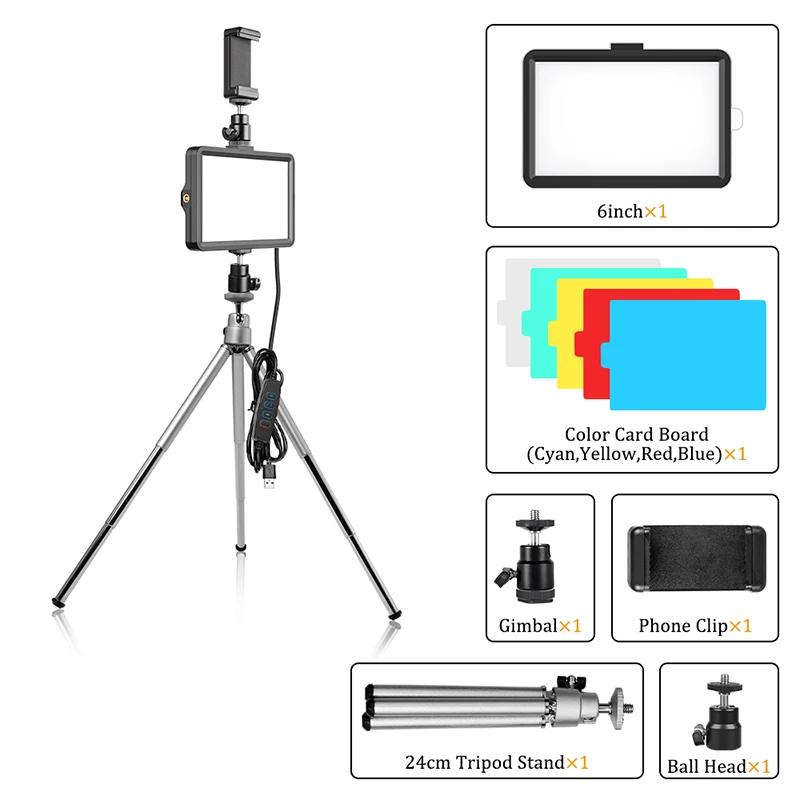 Video LED-Licht Fotografie Beleuchtung Selfie Dimmbare Füllleuchte Mit Stativständer