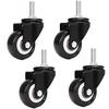 Mioni M8x25mm 4 Pieces Load-Bearing 240kg PU Rotating Caster Trolley Furniture Caster Replacement (Without Brake Casters)