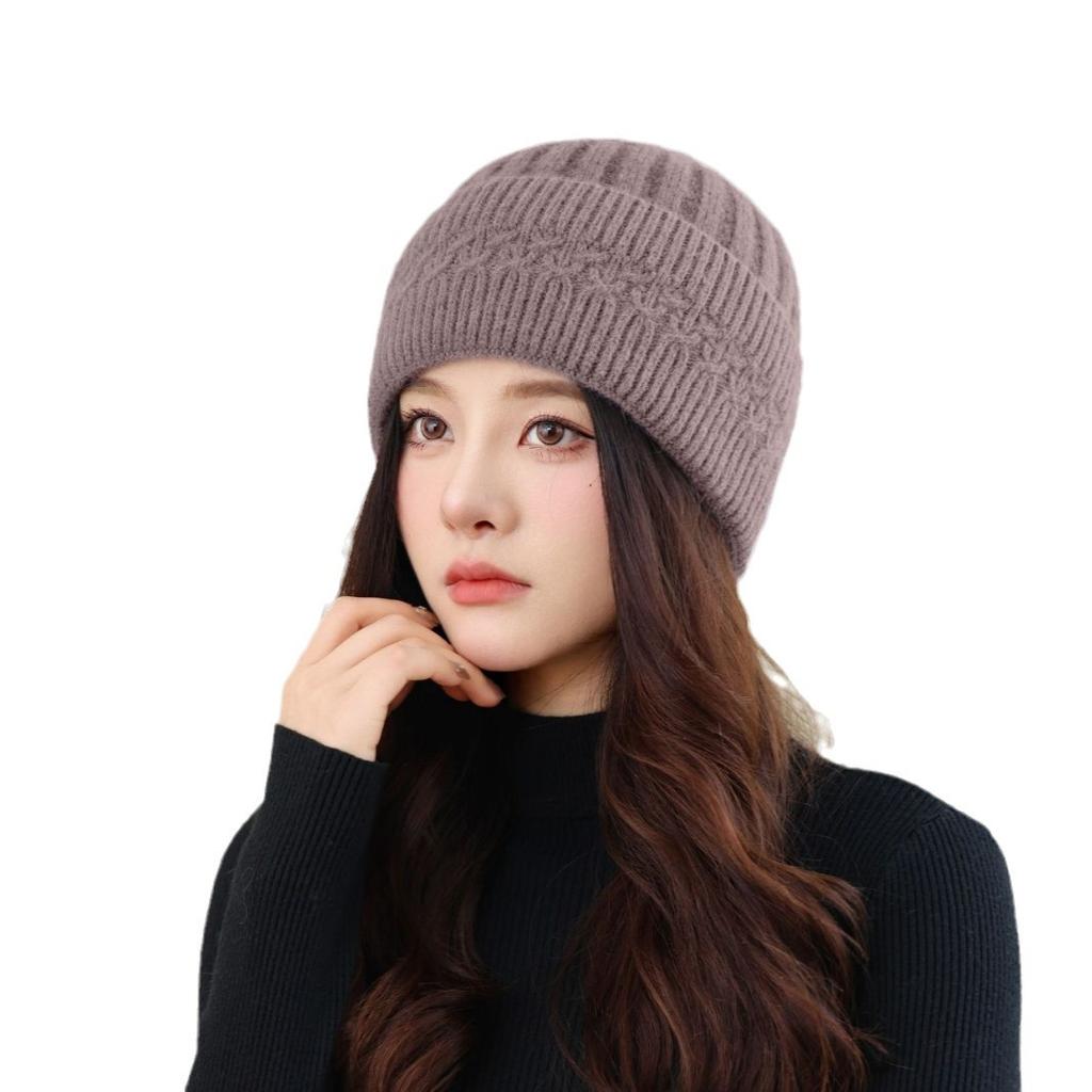 People Knitted Hat Women Winter Mother Hat Winter Double Thickened Warm Grandma Wool Hat Ear Protection Hat
