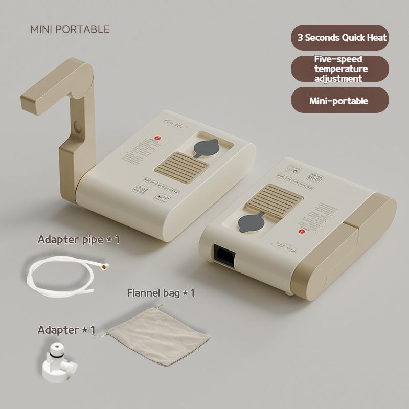 

Mini Foldable Instant Hot Water Dispenser Compact Travel Kettle Quick Boiling Portable Desktop Water Heater Office or travel EU бежевый