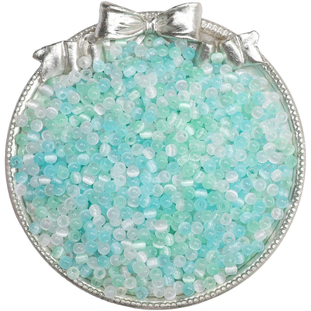 4mm High-Quality Glass Cat's Eye Seed Beads for Handmade DIY Jewelry and Accessories.