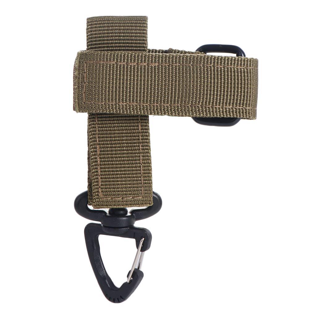 Triangle Quick Release Gloves Hook Rotatable-hanging Head Adjustable Molle Camping Carabiner Durable Safe Webbing Gloves Hook
