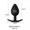 Butt Plug with Metal Ball Rolling Massage Silicone Vagina Anus Dilator Anal Bead Adult Product Sex Toys for Men Women Anal Plug
