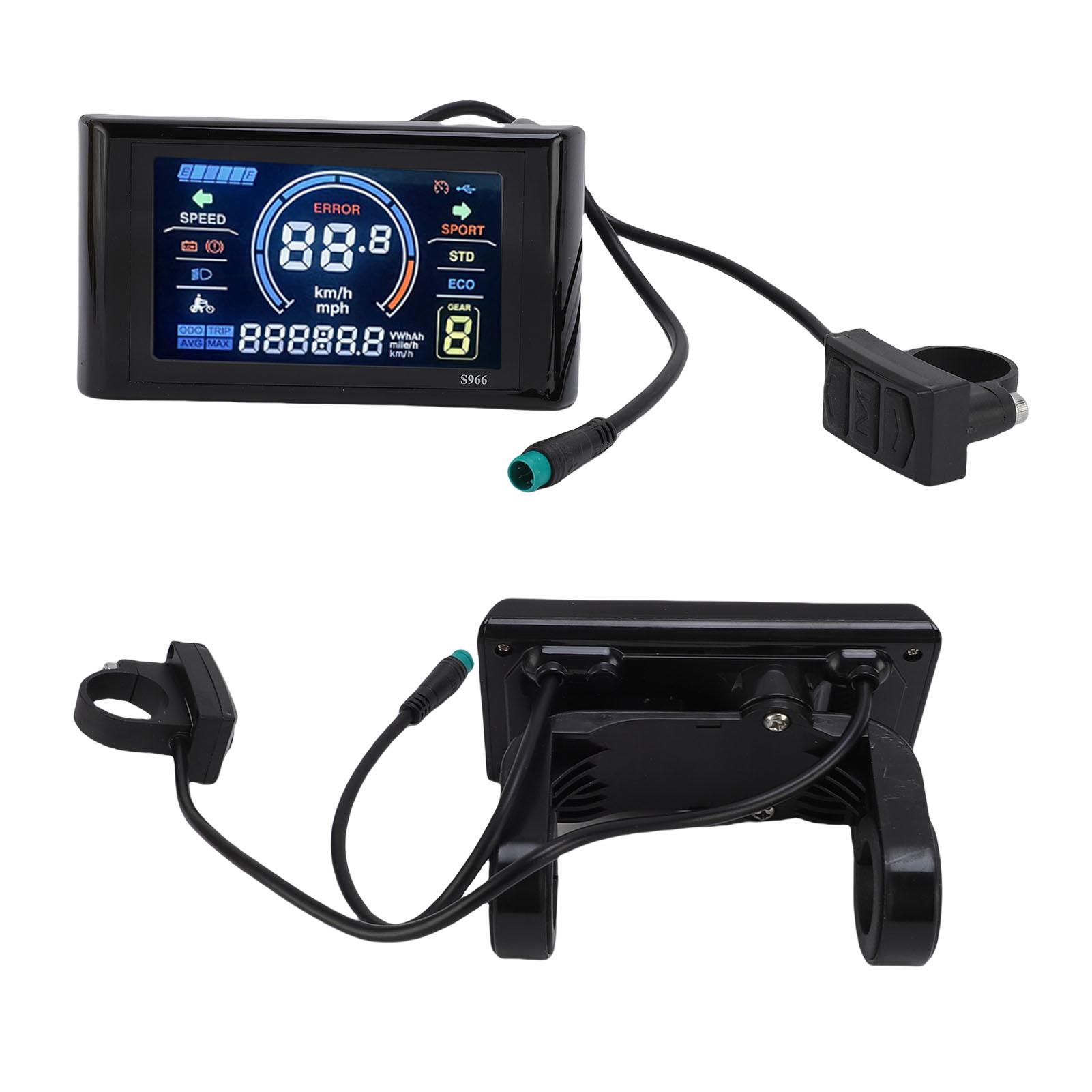 Shoemst Electric Bike Lcd Display Meter Smart Electric Scooter Colorful Display Control Panel With 5 Core Waterproofing
