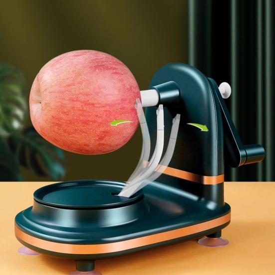 Fruit Peeler Slicer with Stainless Steel Blade Suction Base Ergonomic Handle Manual Rotating Vegetable Fruit Peeling Machine Kitchen Gadgets