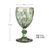 European Embossed Wine Glass Thickened Colorful Glass High Foot Juice Cup Retro Red Wine Glass