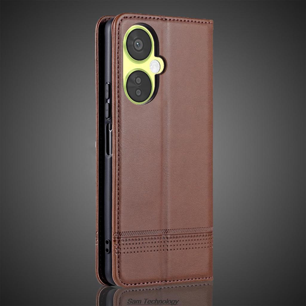 Magnetische Adsorptie Lederen Fitted Case voor Oneplus Nord CE 3 lite / 1+ Nord CE3 lite Flip Cover Beschermhoes Fundas Coque