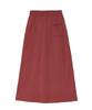 Peace Maker Stitch Sweat Maxi Skirt (Burgundy)