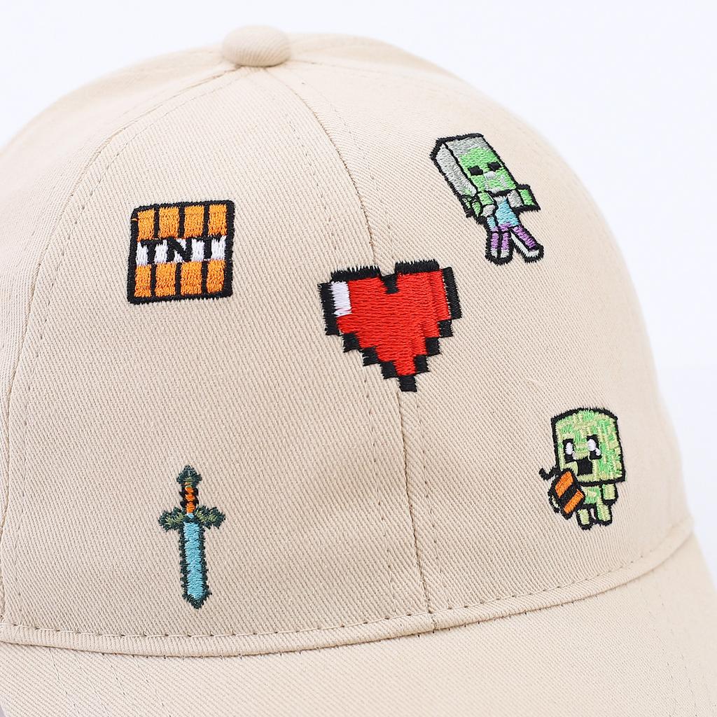 Minecraft Cartoon Embroidery Children'S Hat Baseball Cap Spring And Autumn Boys And Girls Outdoor Shade Cap