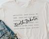 North Dakota State Words Unisex Graphic Tee, ND, Nodak, Short Sleeve