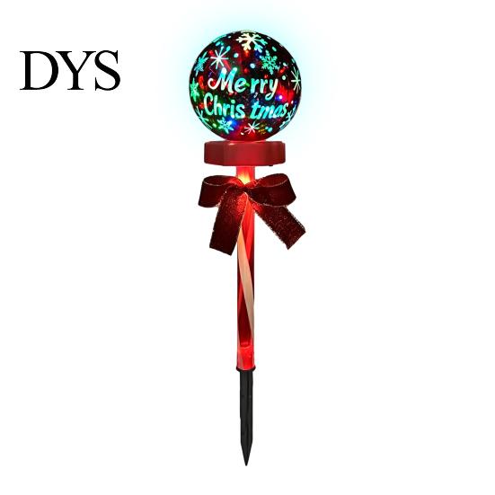 Outdoor Waterproof Landscape Lighting Solar Christmas Ball Light, Color Changing LED Garden Stake with 13 Automatic Dusk to Dawn Yard Decor