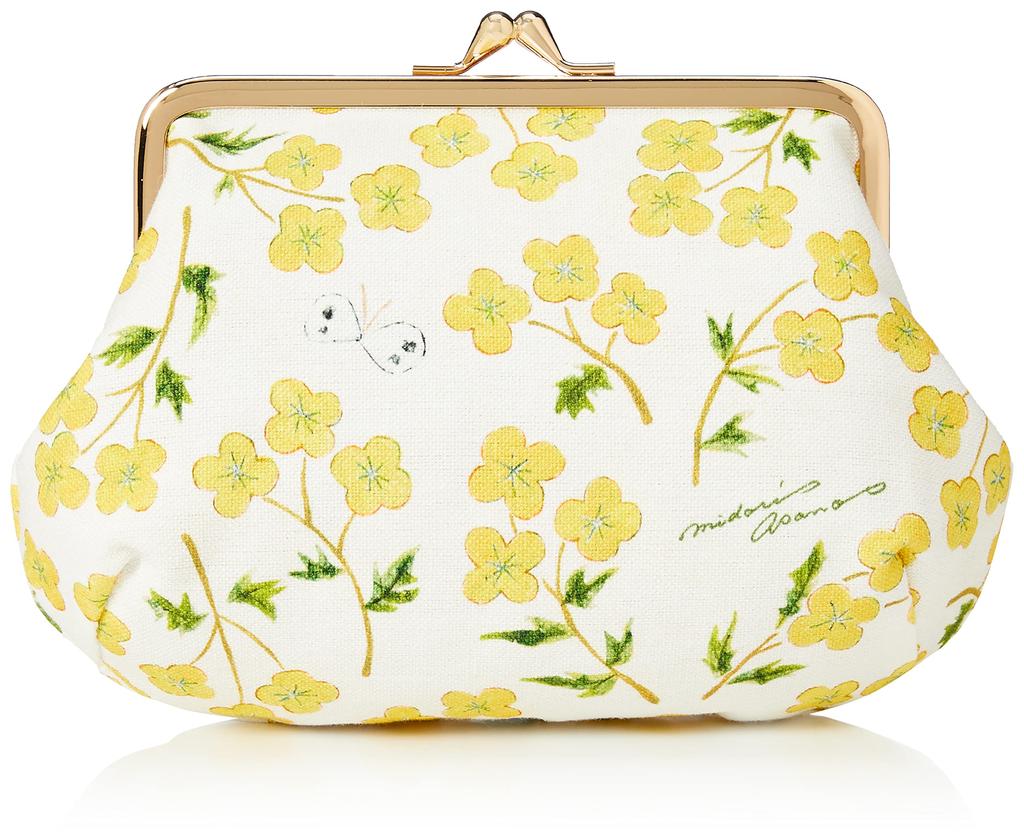Hyogensha Cosmetic Pouch with Midori quietafternoon 26904 Clasp, Canvas, Asano,