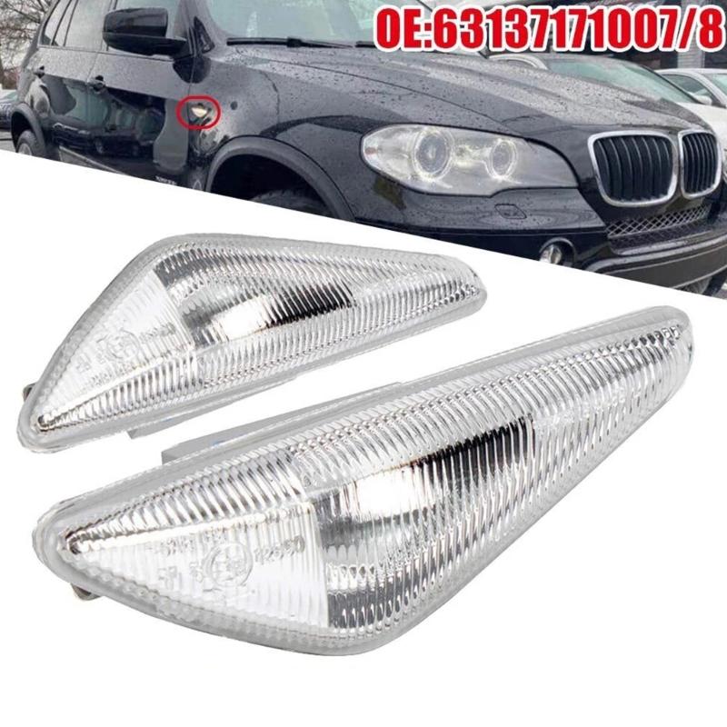1 Pair Left Right LED Marker Turn Signal Lamp for E70 F25 E71 63137171007 63137171008 Turn Signal Light Indicator