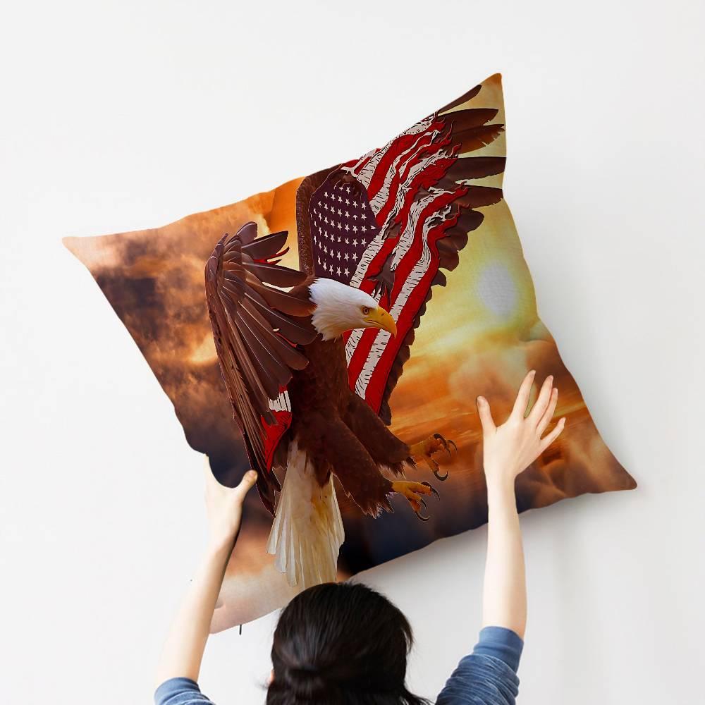 American Flag USA Maple Design Cushion Cover Happy Autumn Harvest decor Holiday Decorati Pillow Cover