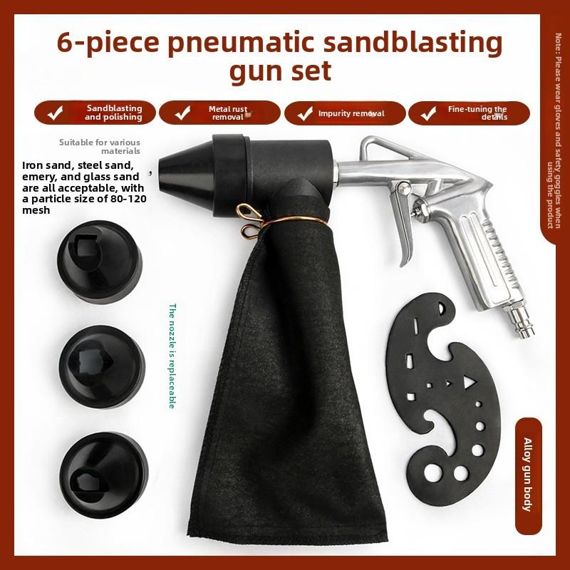 Mini Pneumatic Sandblasting Gun With High Pressure For Rust Removal And Surface Cleaning