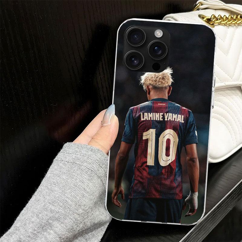 L-Lamine Y-Yamal 19 Hülle für iPhone 13 12 Mini 11 Pro Max Weiche Handyhülle X XS XR 7 SE 8 Plus 6 6S 5 5S Silikon Schwarze Capa
