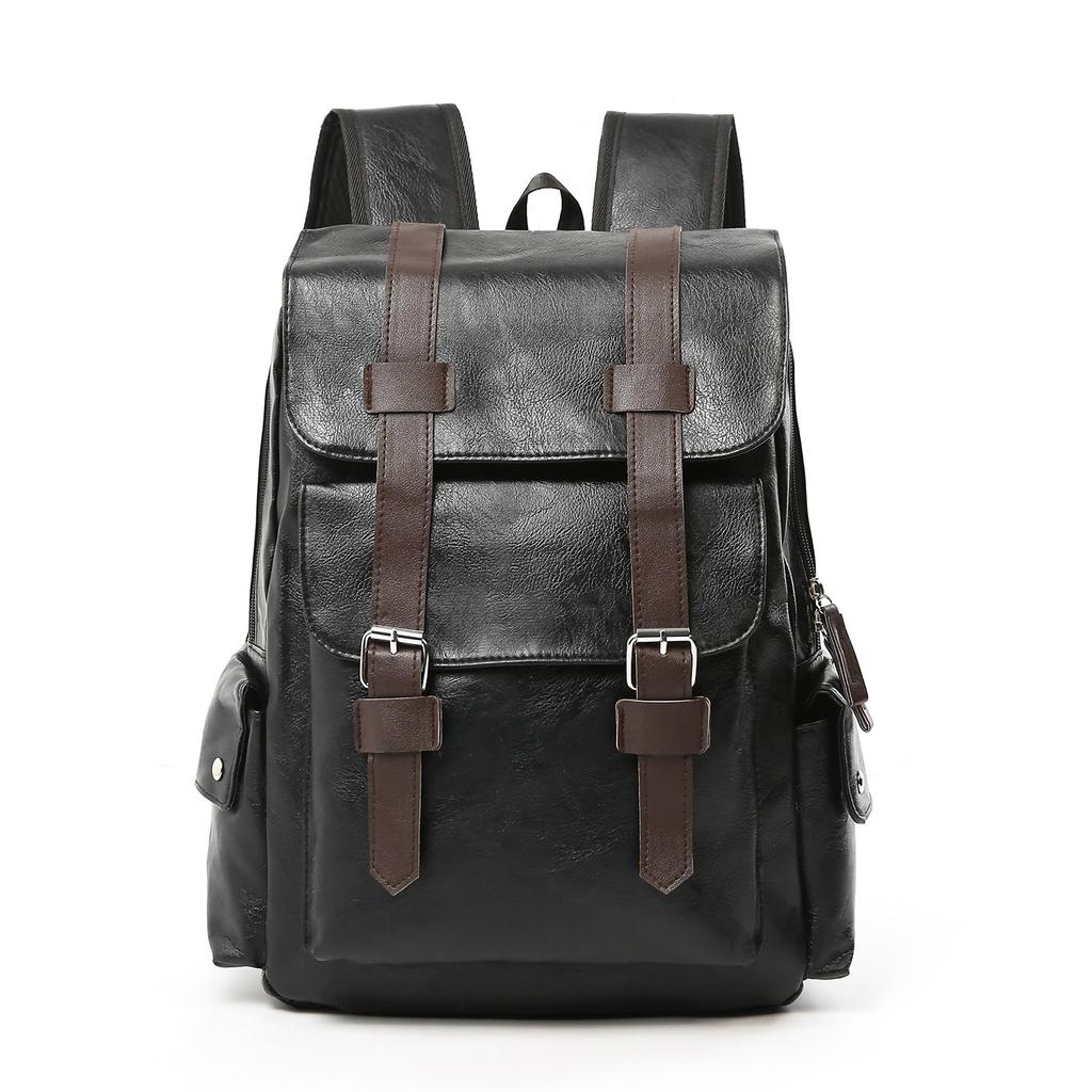 Schulrucksack große Kapazität weiches PU-Leder Rucksack Freizeit Business Computertasche Schüler Schulrucksack Reiserucksack
