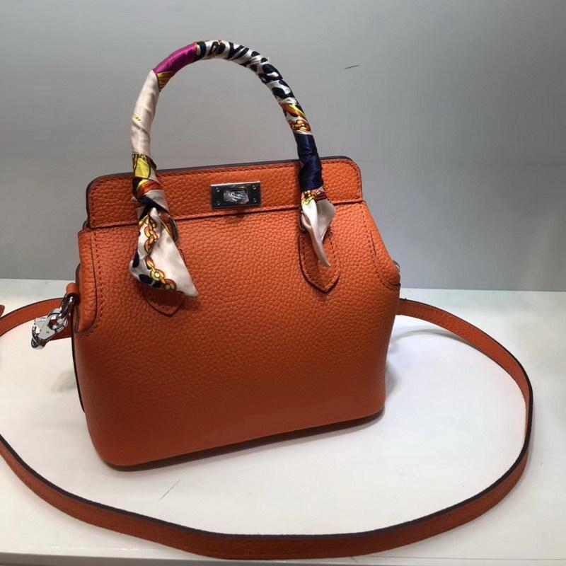New 's First-layer Cowhide Lychee Pattern Skin Milk Bag Box Portable Single-shoulder Diagonal Leather Women's