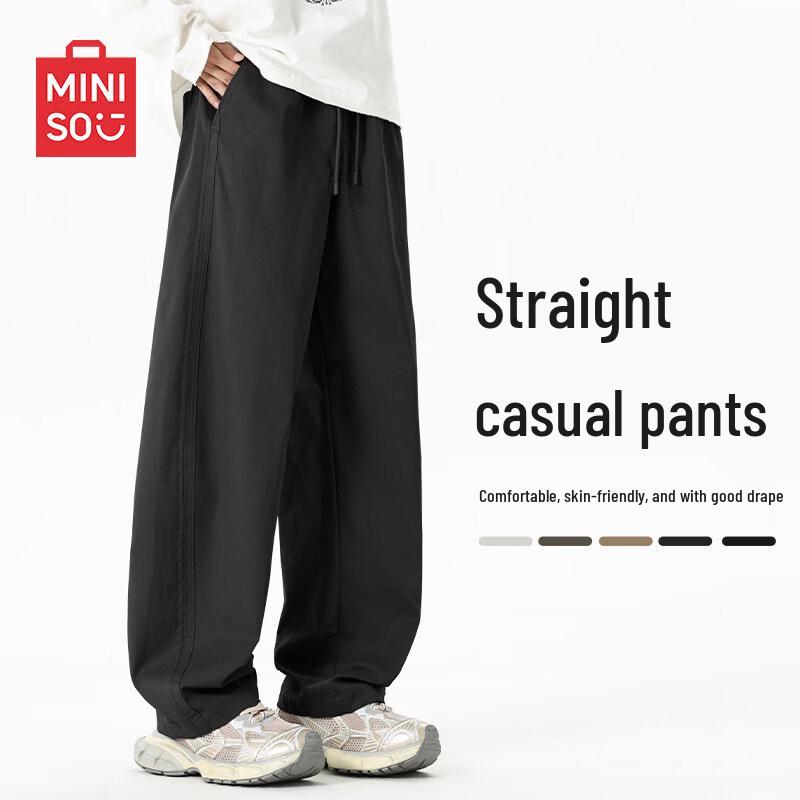 

MINISO Men s Loose Straight-Leg Casual Trousers L