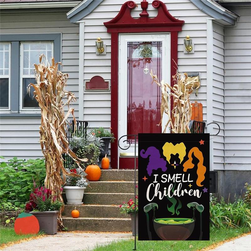 Halloween Decoration Garden Flag Courtyard Garden Decoration Background Outdoor Holiday Flag Background