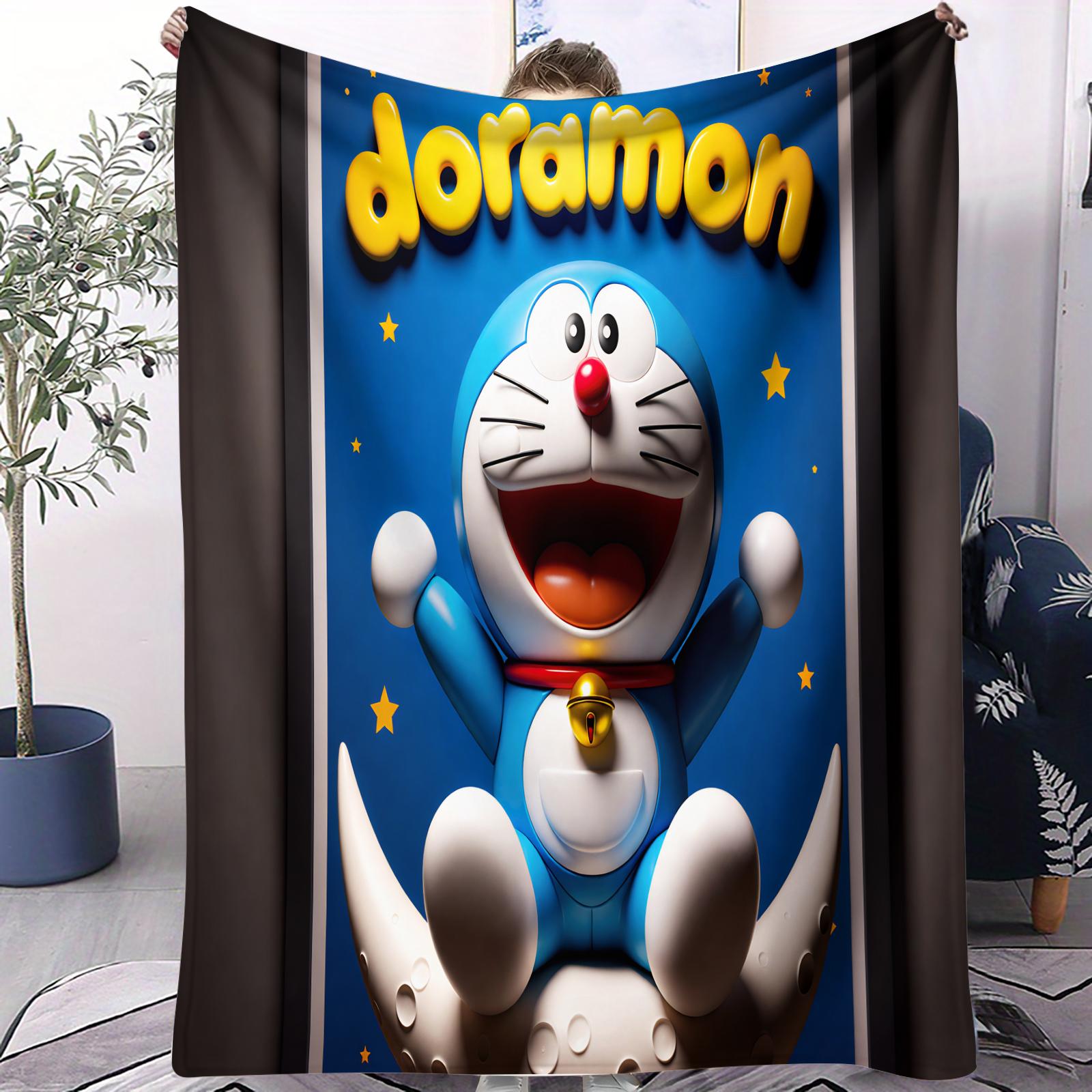 

Doraemon MoonStar Print Fleece Throw Blanket for Fans Quality Soft Warm Universal Blanket for Travel Picnic Home for Girl Boy 70x100cm
