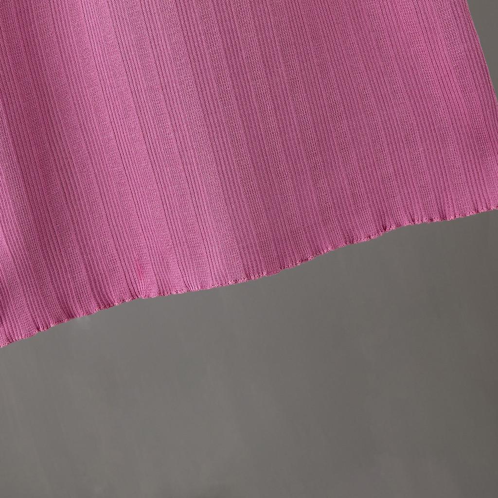 Damska letnia, zapinana na wysoki stan, szczupły wygląd, jednokolorowa, prosta konstrukcja, wyczucie, cienka, dzianinowa sukienka z zawieszką