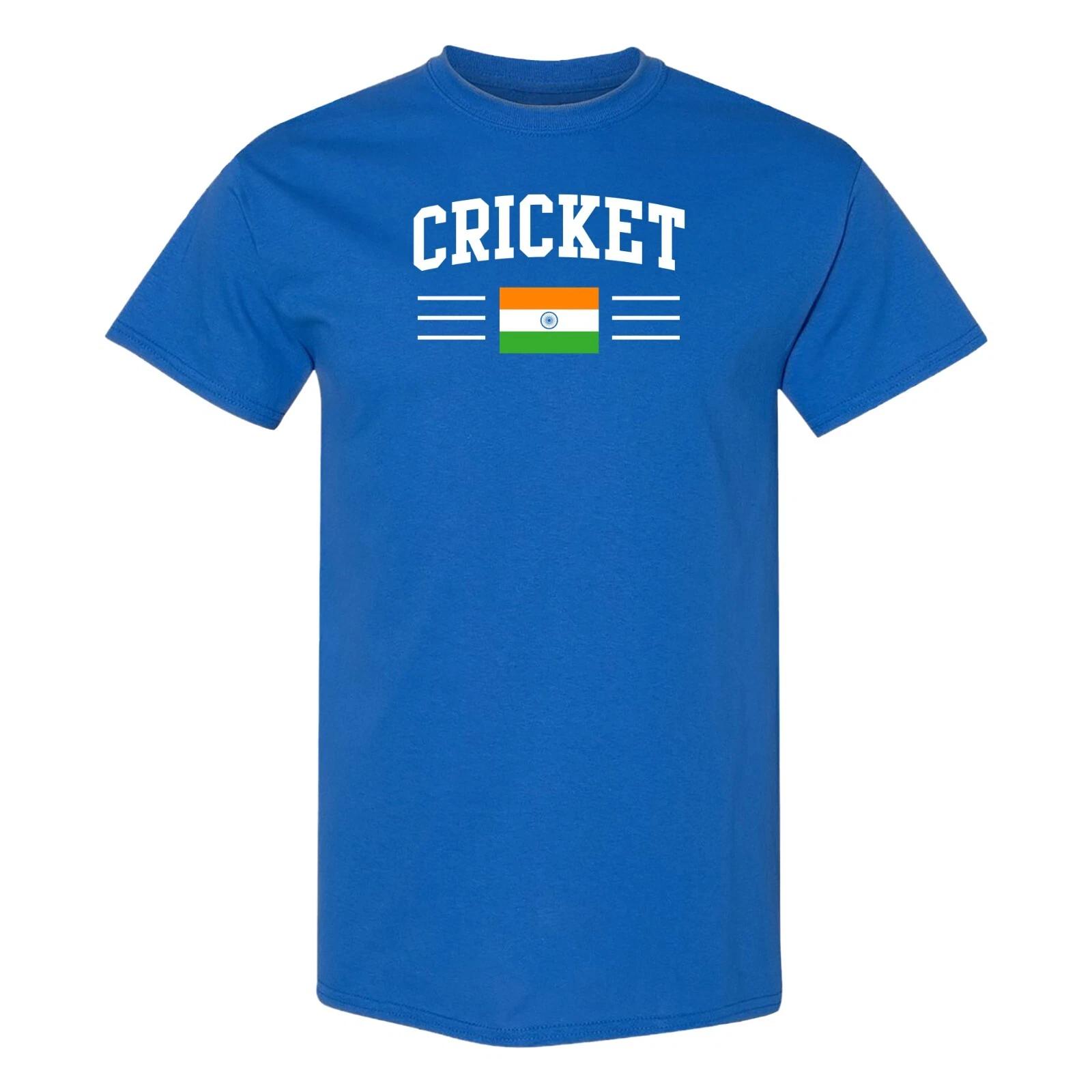 Футболка с аркой для крикета Индии - Королевский S