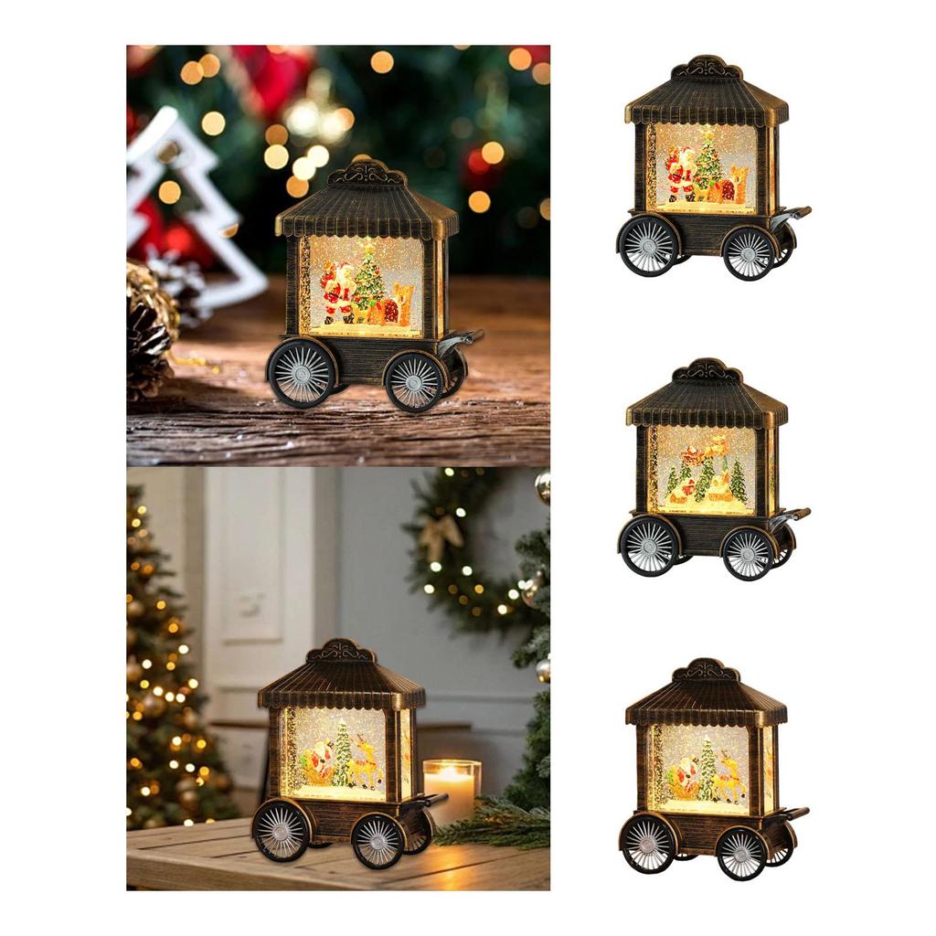 Świąteczna Kula Śnieżna Ozdoba Stołowa Błyszcząca Podświetlana z 8 Piosenkami Dekoracyjna na Świąteczny Środek Stołu Prezenty Urodzinowe