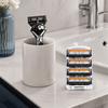 1 handle + 24 blades – disposable razors for men, manual straight razor set for men, 5-layer safety razor blades, refillable metal blades