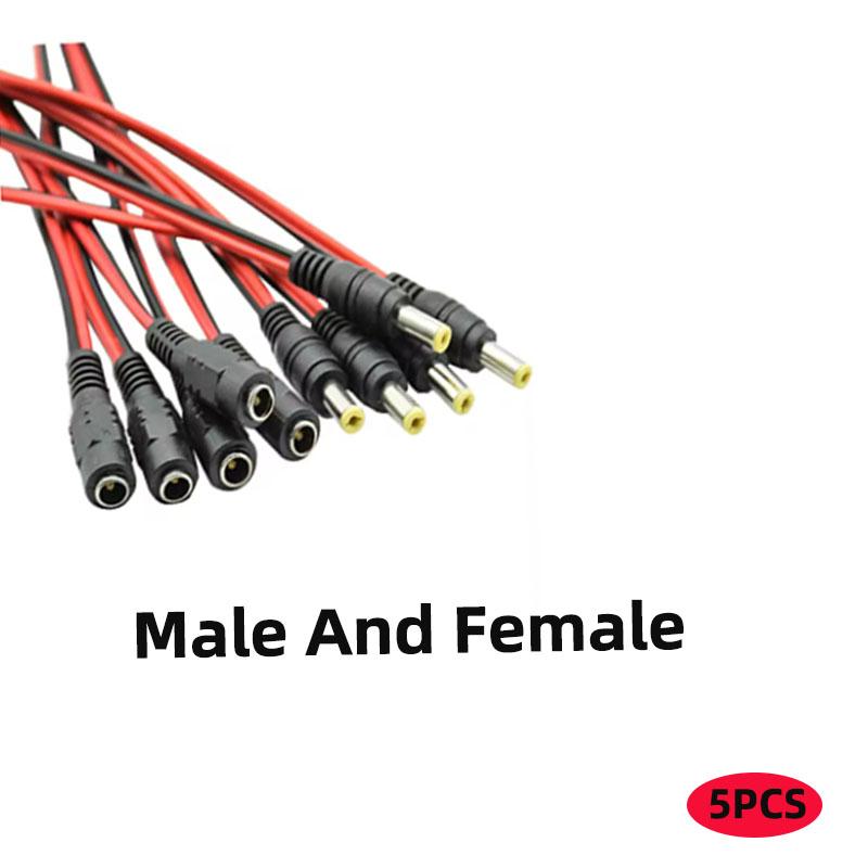 DIY 3/5/10PCS DC Connectors Male Female Jack Cable Wire Line Adapter Plug Power Supply 5.5*2.1mm