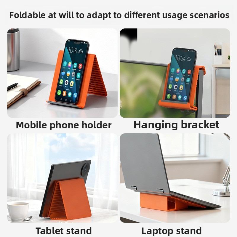 A Silicone Phone Stand, a Desktop Phone Holder That Can Be Creatively and Flexibly Folded and Transformed for Easy Storage