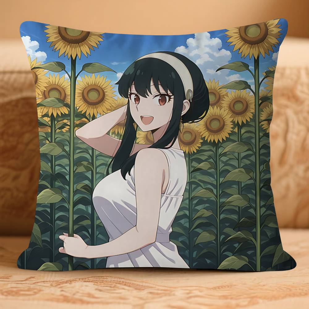 Yor ANIME Forger Pillow Case Removable Washable Cushion Cover – All-Season Soft Linen