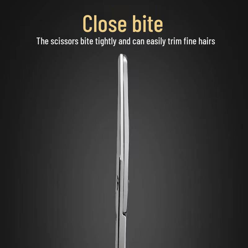 In-Stock Sharp A-Type Eyebrow and Nose Hair Scissors - Stainless Steel Makeup Tool with Pointed Tips