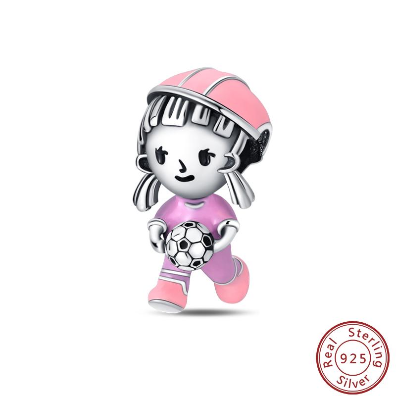 Sports Series Copper Football Badminton Boxing Yoga Ballet Charms Beads 3Mm Diy Fine Jewelry