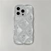 Silver Foil Rhombus Epoxy Phone Case Set for iPhone 14/13/12/11 Pro Max, Air 17/16/15